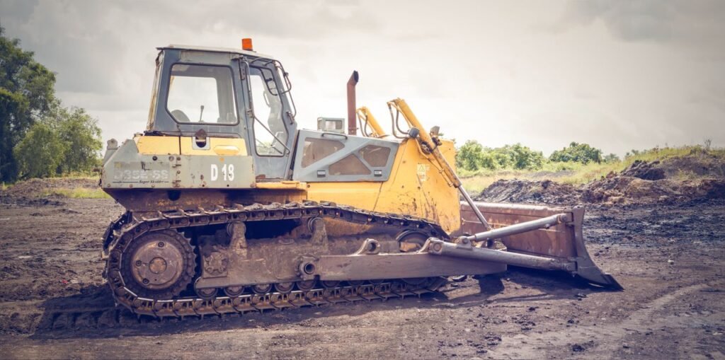 Bulldozer working on a construction site, the kind of heavy equipment eligible for the Section 179 deduction